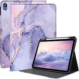 Robustrion Cover Case for iPad 11th Generation (A16) / 10th Generation Cover, Folio Cover Case with [Pencil Holder] [Auto Sleep Wake] for iPad 10th Gen 10.9 inch / 11th Gen 11 inch - Marble Lilac-picture-44