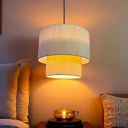 Hanging lamp for Living Room,Pendant Light for Dining Hall,Drawing Room with Bulb (Textured Brown)-picture-33
