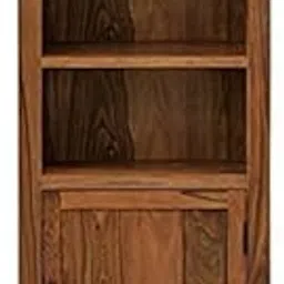 Royal Wood Solid Sheesham Wood Bookshelf Sideboard with one Door Cabinet Books and File Organizer for Study Room Drawing Room Home and Office-image-37