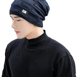 youstylo - you are priority Youstylo Woolen Winter Cap for Men Women Slouchy Beanie Soft Warm Hat - Free Size (7140)-picture-42