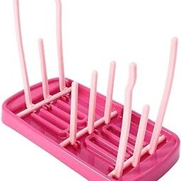 SYGA Foldable Baby Bottle Drying Racks Plastic Feeding Cup Nipple Storage Shelf Stand Holder (Pink), 1 Piece-picture-25