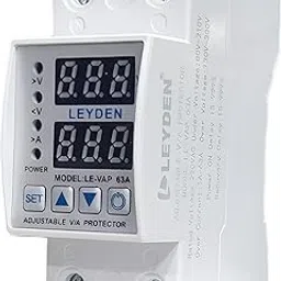 LEYDEN® LE-VAP 63A, 220VAC, Adjustable Over/Under Voltage and Over Current Protection Device for Home Industrial and Commercial On Delay 999 Second & 18 Functions-picture-57