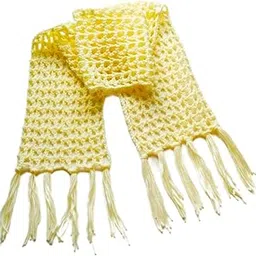 skaista Hand Crocheted Layering Cream Colour summer stylish scarf for all seasons-picture-44
