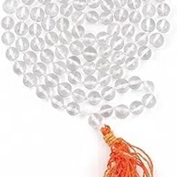 CASHWIN Unisex-Adult Crystal Japa Mala 108 Beads Sphatik Jaap Mala Quartz Crystal Jaapmala For Pooja, Meditation (6Mm-0114)-image-26