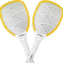 Pick Ur Needs Mosquito Racket Bat Rechargeable Anti Electric Insect Killer Racquet Bat | Fly Swatter with USB Charging | LED Light (Yellow2)-image-6