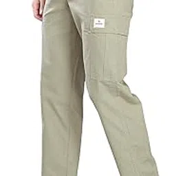 divisive Men's Loose Fit Linen Blend Cotton Cargo Pants-picture-51