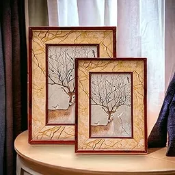 Art Street Marble Texture 3D Table Top Photo Frame, Table Photo Frame (Gold, 5x7 & 6x8 inch)-picture-19