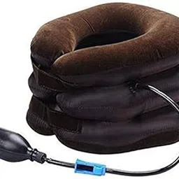 DIYA ENTERPRISE Portable Neck Pillow Three Layers Tractor Massager Excerciser For Cervical Spine Neck Back Shoulder Pain (Black)-image-11