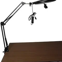 SHOPEE Overhead Video Mobile Stand with 10inch Ring Light | with Metal Arm | 1/4 Inch Male Adaptor for Camera, Gopro, Mobile Bracket | for Video, Desktop, Bedroom & Office-image-16