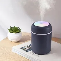 Lifera Humidifier 300 ml USB Humidifier Colourful LED Light Mist Humidifier Air Humidifier Diffuser Home Car Atomiser with Cotton Buds[Multicolor | 1 Humidifier + Extra Buds]-image-36