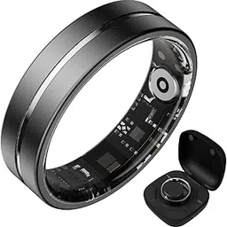 Smart Ring for Women Men, Fitness Ring with Steps, Distance & Calorie Count, Fitness Tracker with Sleep, Heart Rate, Blood Oxygen Real Time Monitor, Health Tracker IP68 Waterproof (Black, #10)-image-12