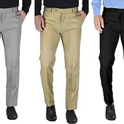 mark lewis Men's Polycotton Formal Trouser - Comfortable, Stylish Office wear, combatable Pants for Daily Purpose, Ideal for Business & Casual Occasions - Pack of 3-picture-49