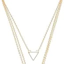 jewels galaxy Gold Plated Trending Lock Inspired Layered Necklace Set-picture-33