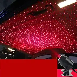 Vaku Luxos Car Roof Full Star/Meteor Projection Laser Interior Atmosphere Light (Red, USB Powered, 90° Adjustable, IPX4 Waterproof)-image-5