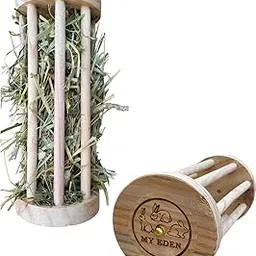 My Eden Natural Wooden Hay Feeder for Rabbits/Guinea Pigs/Hamster/Small Animals-image-4