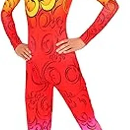 Swades Sports unisex Om Symbol Long Sleeve Full Body Unitard | Red-Yellow-Pink Ombre Bodysuit for Yoga, Dance, Figure Skating, Roller & Ice Skating, Ice Hockey, Broomball & Curling-image-1