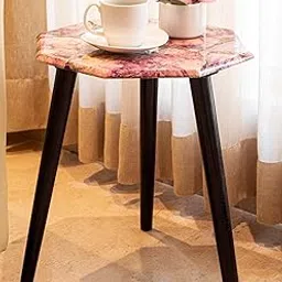 UHUD CRAFTS Marble Design Table | Wooden Side Table for Bedroom & Living Room | Coffee Table & End Table for Your Office & Living Room Decor-picture-28