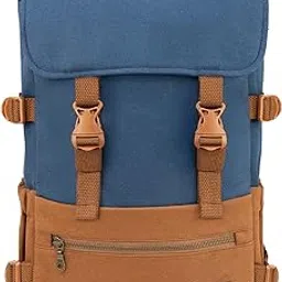 f gear Canyon 18L Navy Chestnut Premium Canvas Laptop Backpack|Water-Resistant Fashionable Travel, Office & College Bag, Padded Laptop & Tablet Sleeves Fits Upto 17 Inch Laptop|Men & Women-picture-25