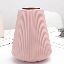 VRB DecTM 1Pcs Big Plastic Ceramic Vase, Flower Vase, Pampas Grass Vase, Vase for Flower, Vase for Plants,Vase Home Decor Centrepiece Decor for Home, Office,Living Room Decor Aesthetic (Pink Color)-picture-16
