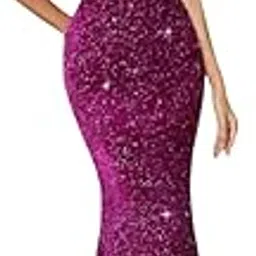 fashionfit art Velvet Embroidered Fish Gown for Women-picture-16