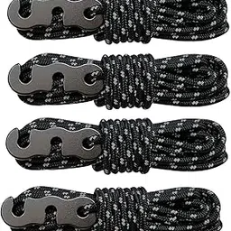 4X Camping Tent Cords Hiking Picnic Survival Gear Activity Outdoor Guy Lines Black-picture-46
