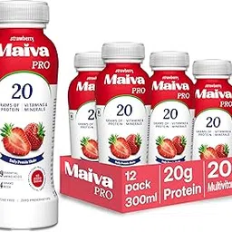 Maiva Pro | Strawberry Plant Protein Shake - 300ml (Pack of 12) | 20g Protein | 20 Vitamins & Minerals | Contains Dates | Vegan, Lactose-Free, No Preservatives, No Artificial Sweetener, No Added Sugar-image-10