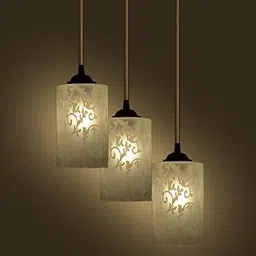 Compatible Glass Pendant Hanging Ceiling Lamp with Round Fitting|LED Pendant Ceiling Lights for Bedroom,Exterior Vintage,Dining Room and Dining Area (Bulb Not Included)-picture-17