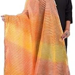Indian Handicrafts Kota Doria Women's/Girls Stylish Tradition Leheriya Print Dupatta-010-picture-38