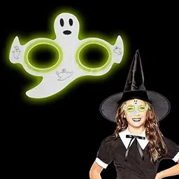 Party Propz Glow In The Dark Eye Mask - 1Pc Horror Ghost Mask | Multicolour Glowing Mask | Neon Party Accessories | Glow in the Dark Toys | Halloween Accessories | Halloween decoration-picture-12