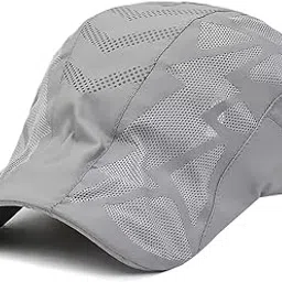 STORE 2508 Unisex Beret Cap Ventilated Sports Cap for Running Cycling Tennis Pickleball Holiday Beach| Lightweight Waterproof Cap with Ventilated Mesh Pattern-image-70