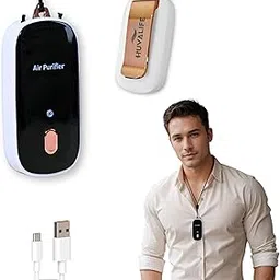 Huvalife Wearable & Portable Neck Air Purifier - USB Ionizer with High Anion Concentration, Isolates PM2.5/PM10 & Formaldehyde, Filterless, Lightweight & Compact for travel & Personal Use (White)-image-63