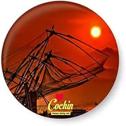 PEACOCKRIDE Love Cochin I Souvenir l Travel I Fridge Magnet (Metal, Multicolour, 75mm)-picture-35