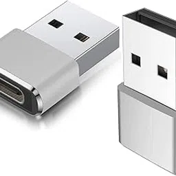 Tobo USB 3.1 Type C USB C Female to USB Male Adapter USB-C Female to USB Male, USB Type C Female to USB OTG Adapter Data Transfer Adapter Pack of 2 (Silver) TD-1063TC-image-3
