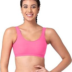 tweens Beginners Sports Bra - Non Padded - Racer Back - Broad Strap - Full Coverage - Wirefree, Seamless T-Shirt Bra-picture-1