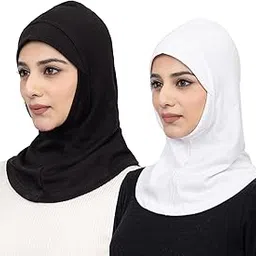 gajraj Premium Cotton Hijab Scarf Full Coverage Islamic Head Wrap/Safety Mask for Girls Women (Pack of 2)-picture-52