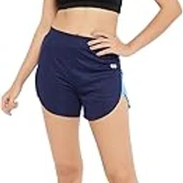 clovia Women's Comfort-Fit Active Dolphin Shorts - Blue-picture-21