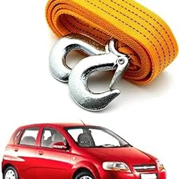 3 Ton Heavy Duty Tow Rope Strap with Steel Hooks (4 Meter, Yellow) – Super Strong Towing Belt for Chevrolet UVA – Durable Recovery Strap for Emergency Vehicle Pulling-picture-22