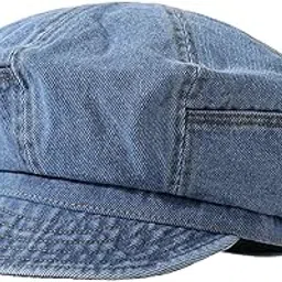 myaddiction Flat Cap Versatile Retro Newsboy Hat for Outdoor Activities Camping Shopping Light Blue-picture-46