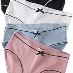 XOWONA Sales Hipster Briefs Panty Cute for Girls & Women Seamless Mid Waist Lace Underwear Sexy Panties Under Bump Maternity Healthy, Ice Silk Cotton(Size - M &2XL).-picture-19