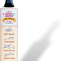 AEM Miniature Show Piece Cricket Bat with Birthday Photo & Signature 12 Inch| Pack of 1|-picture-32