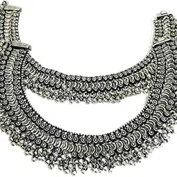 Oxidized Ethnic Ghungroo (bell) Payal Anklets for Women & Girls-picture-16