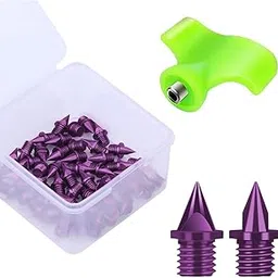 CALANDIS 50x Track Shoe Spikes Replacement Spikes for Short Distance Running Practice Purple | Track & Field-picture-32