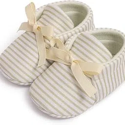 neska moda 6 to 12 Months Baby Girls Shoes,Infant Non Slip Sole Cotton Bow Design Slip On Booties-BT4640-picture-23