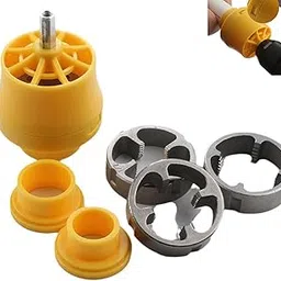 A AND S TOOLS @ Electric Drill Compatible Pvc Pipe Threader Kit, 2025 NEW PVC Thread Maker Tool for Electric Drill, Plastic Pipe Tap Die Set With 3 Dies 1/2", 3/4", 1", Pipe Threader-image-66