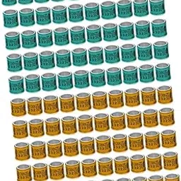 UJEAVETTE Pet Supplies- Bird Supplies- Other Bird Supplies- 2 Set 2024 Pigeon Leg Rings Quail Bird Foot Bands Orange and Green-image-45