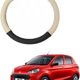Car Steering Wheel Cover Black/Beige Colour Suitable for Maruti Suzuki Alto K-10 2022-picture-22