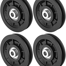 MRT SPORTS Gym Machines Pully with Inbuild Bush and Bearing 4 inch, Heavy Duty Wheel Cable Gym Fitness Equipment, Black (Pack of 4)-picture-14