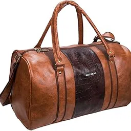 killer Jamaica Faux PU Leather 30-Litre Duffle Bag (Tan)-picture-40