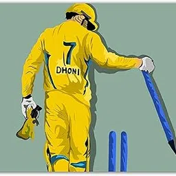 woopme® Mouse Pad Thala Ms Dhoni Csk Cricket Theme Kids Laptop Pc Desktop Waterproof Non-Slip Rectangle Rubber Mouse Pad 24 x 20 CMS (Multicolored-02) image 1