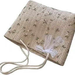 VELURA Travel Straw Totes Bag Purse Straw Beach Bag for Summer Beach Vacation Party White|1 Straw Woven Bag| Womens Handbags & Bags|Clothing, Shoes & Accessories-image-33